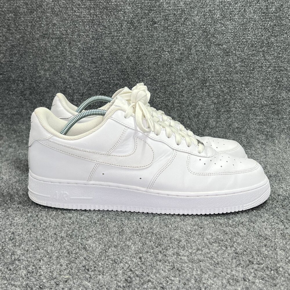 Nike Air Force 1 '07 Shoes Men's Size 14 White Leather Retro Athletic Sneakers
